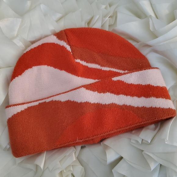 Orange/White Beanie - Picture 2 of 3